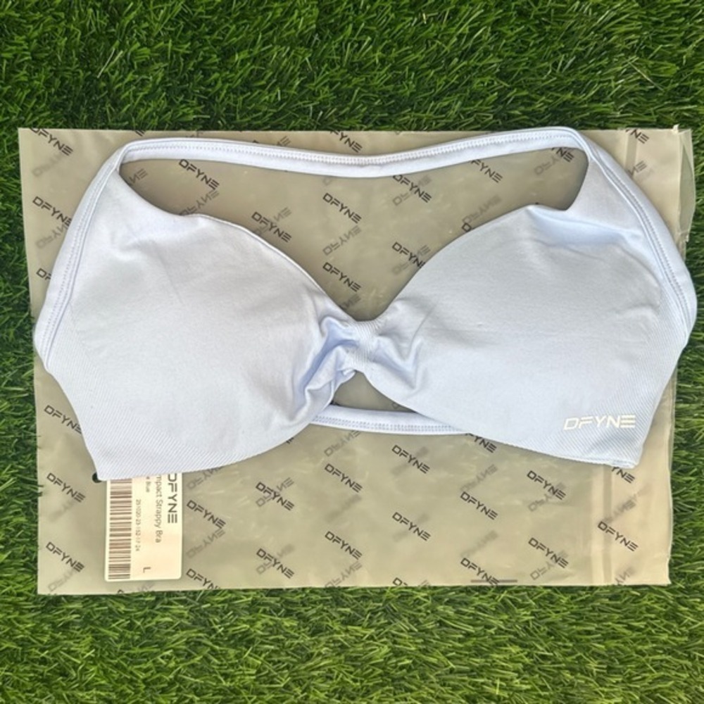Dfyne impact strappy bra ice blue large